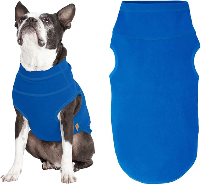 Gooby Microfiber Stretch Fleece Vest Dog Sweater - Blue, X-Large - Warm Pullover Microfiber Fleece Dog Jacket for Small to Large Dogs