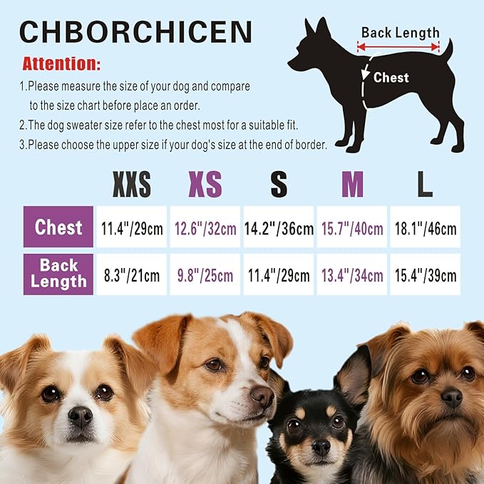 CHBORCHICEN Pet Dog Sweaters Classic Knitwear Turtleneck Winter Warm Puppy Clothing Cute Strawberry and Heart Doggie Sweater (Large, Red2)