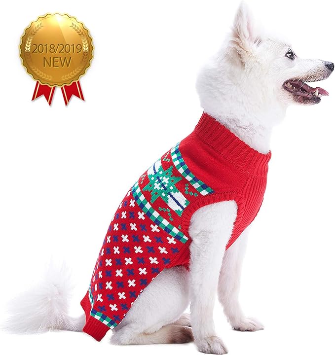Blueberry Pet for Love of Holiday - Christmas Designer Dog Sweater, Back Length 8", Pack of 1 Clothes for Dogs
