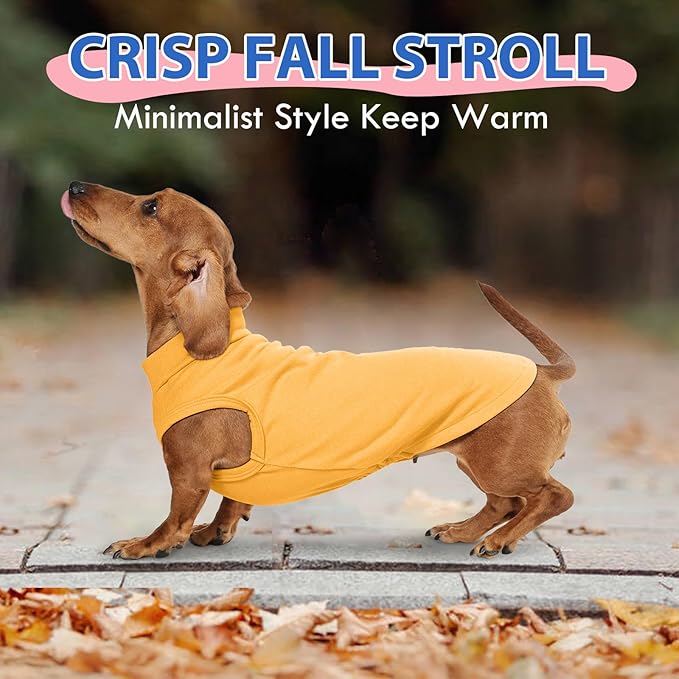 Dog Fleece Shirt - Yellow, XS - Stretchable Sleeveless Vest | Warm Lightweight Sweatershirt, Pullover Design for Puppy,Chihuahua Clothes,Autumn/Winter Outdoor Clothing