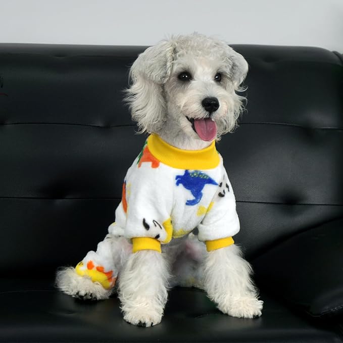 XPUDAC Dog Pajamas Fleece Dog Sweaters for Small Medium Dogs Girl Boy Soft Warm Pet Clothes for Doggie Winter Christmas(Small)