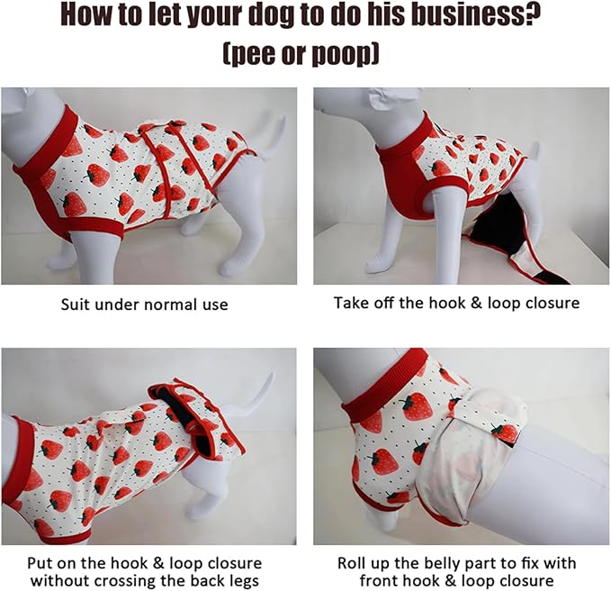 Recovery Suit for Dogs After Surgery, Dog Recovery Suit Female Male after Neutering, Dog Spay Surgical Recovery Suit Female Substitute Cone & E-Collar, Dog Onesie for Surgery Abdominal Wounds Bandages
