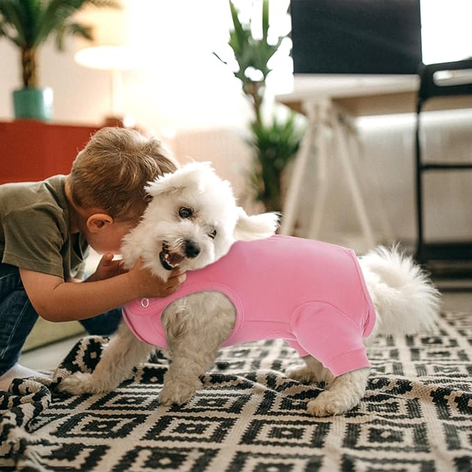 Nanaki Dog Wound Care Shirt,Dog Leg Sleeve to Stop Licking Rear Leg and Abdomen,Pet Surgery Suit Female Spay,Dogs Onesie for Surgery Female Male,Pet Surgical Recovery Suit Female Wound Heal Clothes