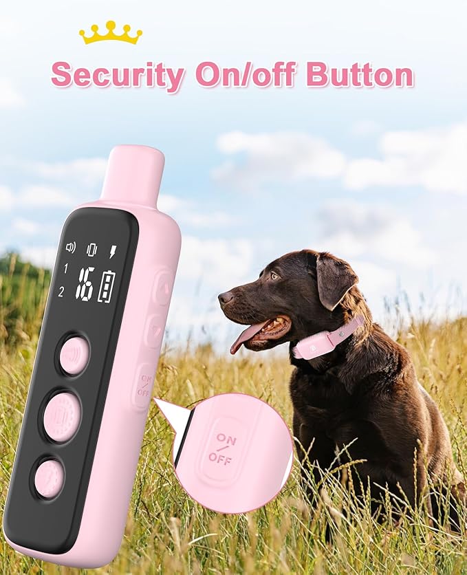 Bousnic Shock Collar for Dogs - Waterproof Rechargeable Dog Electric Training Collar with Remote for Small Medium Large Dogs with Beep, Vibration, Safe Shock Modes (8-120 Lbs)
