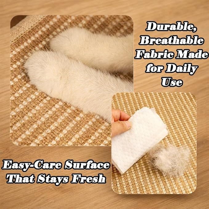 2026 Upgrade Cat Recliner Scraper Board, 23.6" Large 2 in 1 Cat Scratch Board, Anti-Scratch Cat Sisal Chair for Indoor Cats Hammock, Wear-Resistant Scratching Pad Lounges (A, Small for Within 19.8IB)