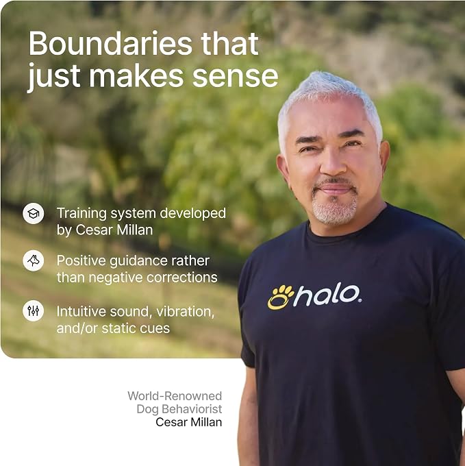 Halo Collar 5 GPS Wireless Dog Fence | Keep Your Dog Safe with Custom Boundaries, Real-Time Tracking, and Instant Alerts at Home, Away, or Off-Grid