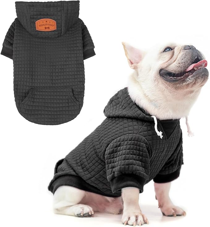 BEAUTYZOO Dog Hoodie for Small Medium Large Dogs, Winter Fall Warm Dog Clothes for Puppy S M Sized Dogs Girl Boy, Dog Sweater Shirt Hoodies with Pocket Bulldog Pitbull Cat Clothing Coat