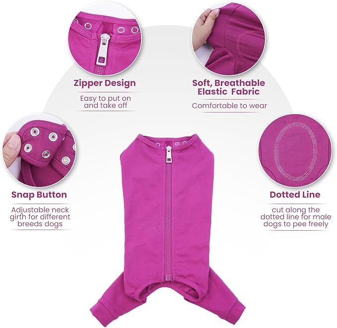 Nanaki Dog Wound Care Shirt,Dog Leg Sleeve to Stop Licking Rear Leg and Abdomen,Pet Surgery Suit Female Spay,Dogs Onesie for Surgery Female Male,Pet Surgical Recovery Suit Female Wound Heal Clothes