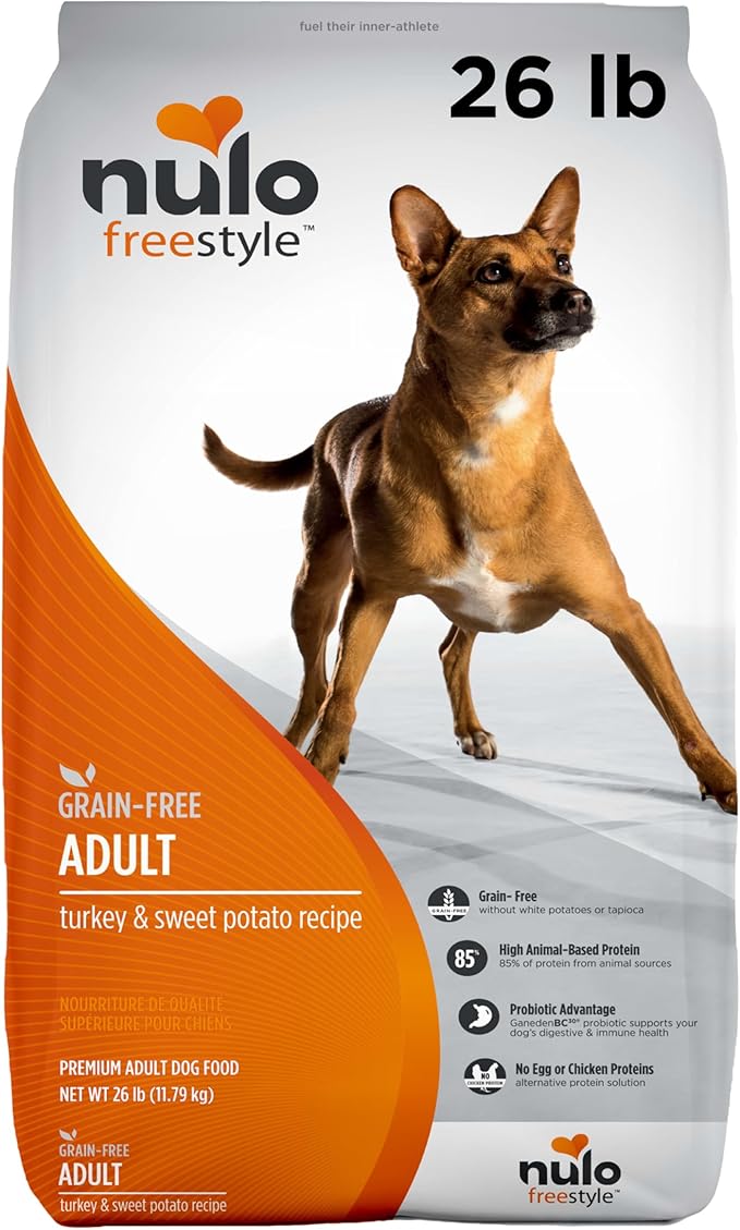 Nulo Freestyle Adult Dog Food, Premium All Natural Grain-Free Dry Small Kibble Dog Food, with BC30 Probiotic for Healthy Digestion, and High Animal-Based Protein with no Chicken or Egg Alternatives