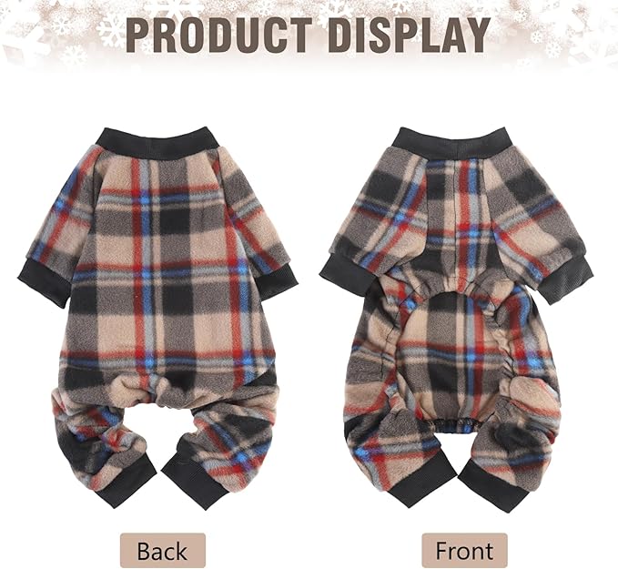SCENEREAL Dog Pajamas for Large Dogs - Soft & Warm Dogs Sweater, Small to Large Sizes, Puppy Onesie Outfits for Doggie Winter & Christmas
