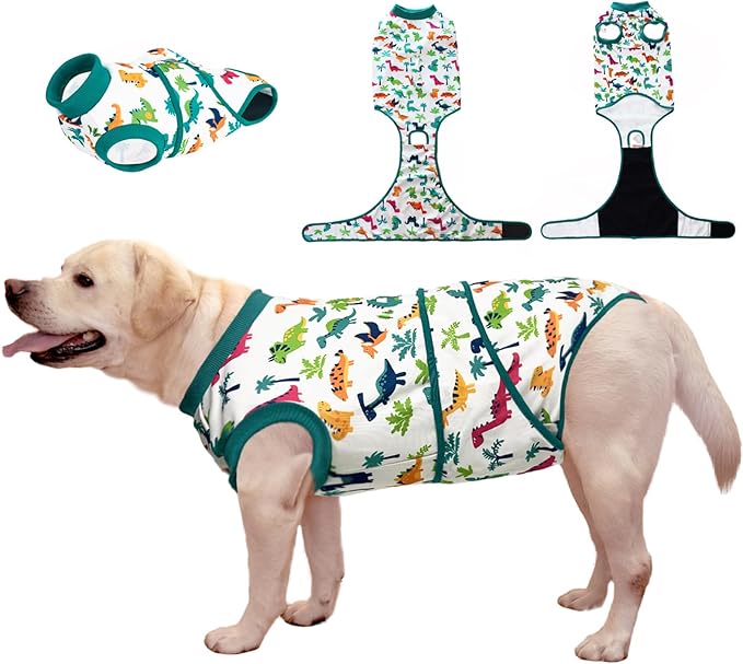 Recovery Suit for Dogs After Surgery, Dog Recovery Suit Female Male after Neutering, Dog Spay Surgical Recovery Suit Female Substitute Cone & E-Collar, Dog Onesie for Surgery Abdominal Wounds Bandages