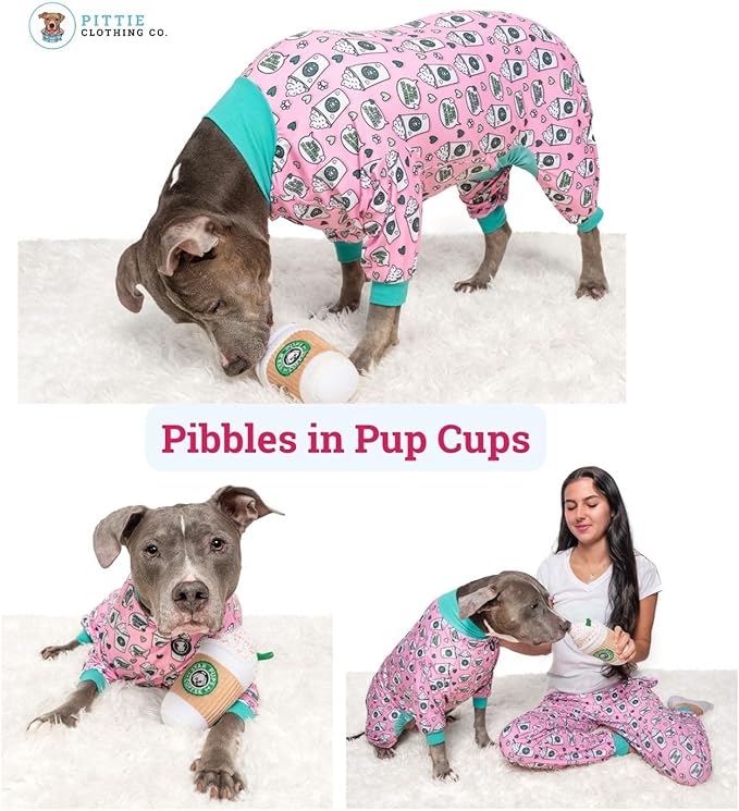 Pittie Clothing Pit Bull Dog Pajamas – Full Coverage Dog Onesie, Soft Pajama Outfit for Medium, Large, XL & XXL Breeds