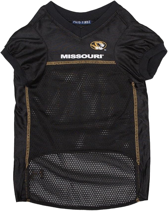 Pets First NCAA College Missouri Tigers Mesh Jersey for DOGS & CATS, Small.Licensed Dog Jersey with your Favorite Football/Basketball College Team