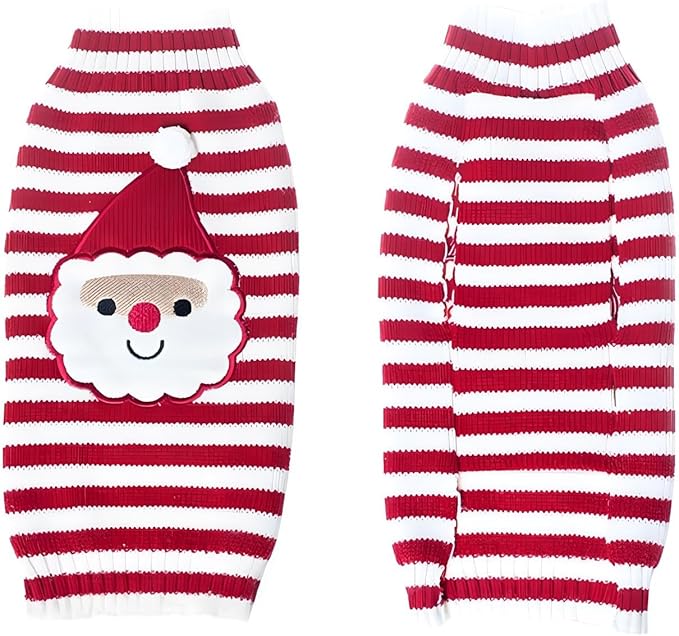NACOCO Santa Claus Sweater Pet Sweater Xmas Dog Holiday Sweaters Christmas Sweaters Cold Weather Coat for Small to Medium Sized Dogs and Cats (Santa Claus, XX-Small)