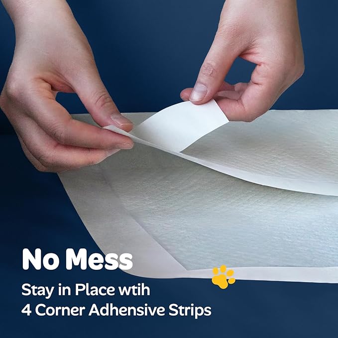 Doporro Disposable Pee Pads for Dogs, Puppies & Adults, 30” x 36” (50 Count), Super Absorbent Extra-Large Potty Pads with Adhesive Strips, Quick-Dry Indoor Protection for Pets