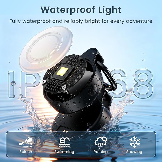 2-in-1 GPS Tracker & Dog Light - Works with Apple Find My - No Subscription | Smart Tracking Pet LED Light for iOS Only - Rechargeable IP68 - Waterproof Dog Collar Light with 6 Modes for Night Walking
