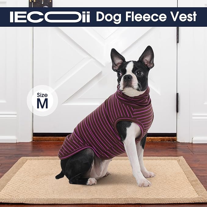 IECOii 2 Pack XXL Dog Fleece Sweater for Large Dogs Girl Boy, Warm Dog Sweater Turleneck Lightweight Sweatshirt, Stretchable Cozy Pullover Dogs Vest for Fall & Winter, Pitbull Sweaters, 2XL