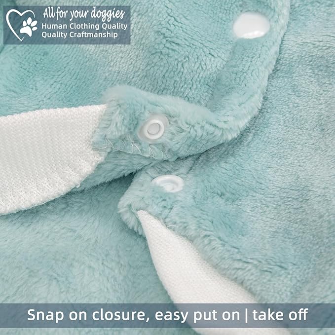FabriCastle Dog Hoodie Sweater for Small Dogs Boy and Girl, Small Dog Clothes XS XXS Puppy Sweatshirt, Pet Outfit, Cat Clothing Super Soft Warm Snap On Closure (Green-Cream, X-Small)