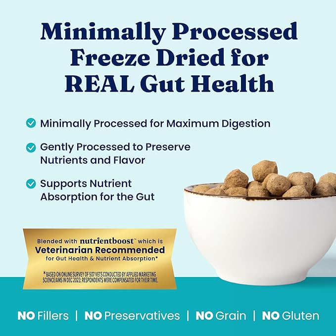 Solid Gold Freeze Dried Dog Food - W/Real Beef, Pumpkin & Superfoods - Freeze Dried Raw Dog Food Toppers for Picky Eaters to Serve as a Nutrient-Dense Meal Topper or High Protein Treats - 1.5oz