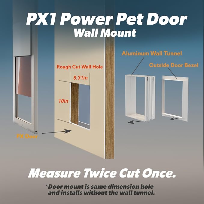 Power Pet Smart Automatic Electronic Pet Door by High Tech Pet (Wall Mount, Medium, Non-WiFi)