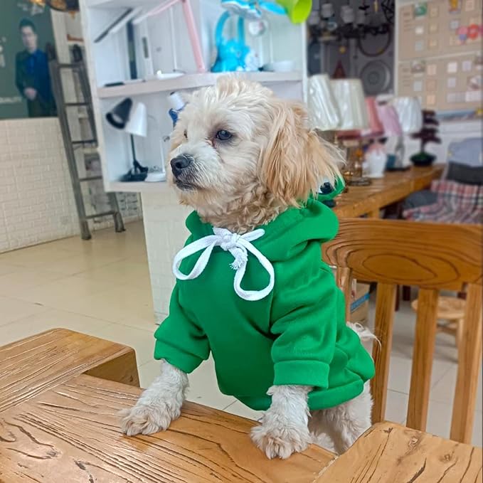 Dog Hoodie Basic Sweater Coat Cute - Frog Shape Warm Jacket Pet Cold Weather Clothes Outfit Outerwear for Cats Puppy Small Medium Dogs