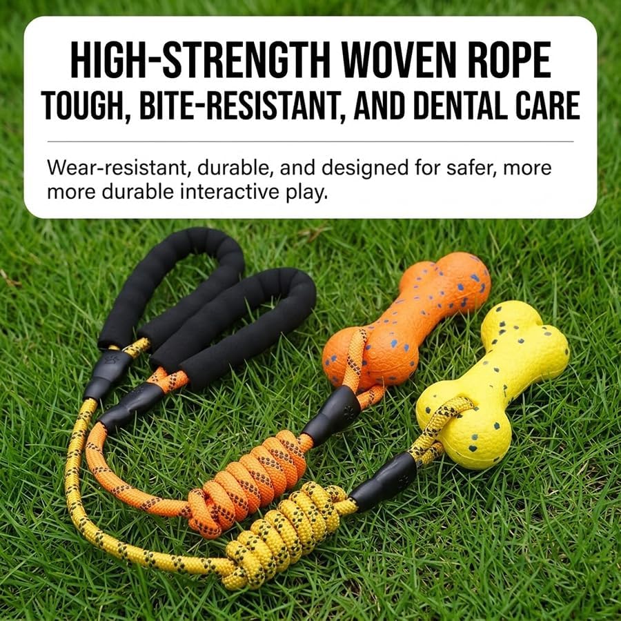 Puppy Teething Toys, Interactive Dog Toys for Small Medium Dogs, Yellow