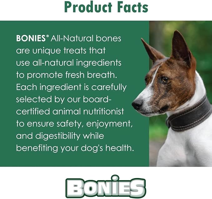 Bonies Natural Calming Formula Large-Sized Single Bone - Contains Chamomile & Lavender, Help Anxiety, Excessive Barking and Trembling, Chicken Flavor, [Large Dogs], 72 Bones