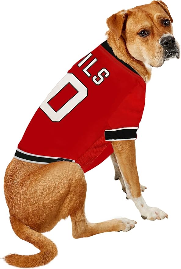 Pets First NHL New Jersey Devils Jersey for Dogs & Cats, Large. - Let Your Pet Be A Real NHL Fan!
