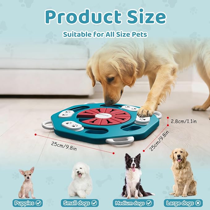 Dog Puzzle Toy for Smart Dogs, Interactive Dog Enrichment Toys,Level2(Blue)