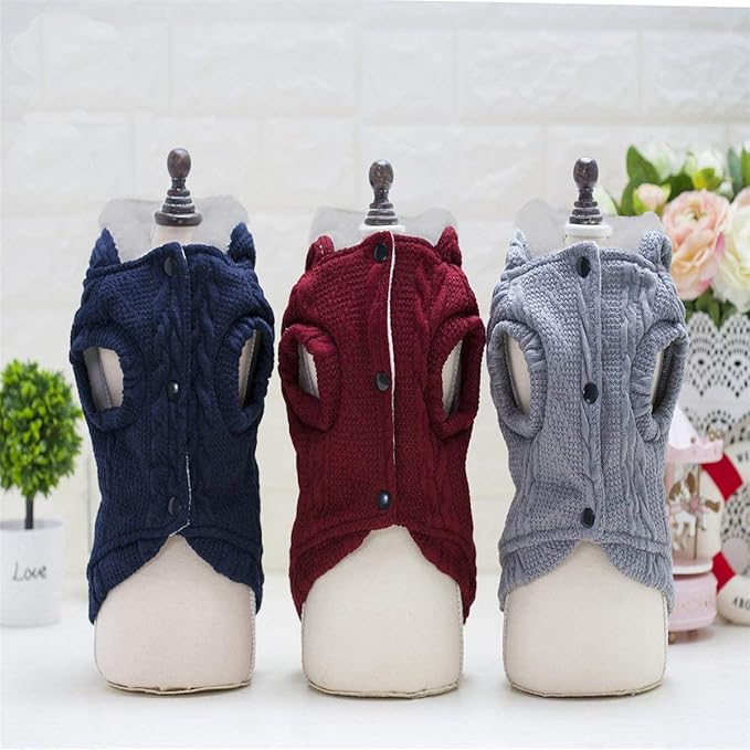 Rdc Pet Clothes Dog Sweater Hoodie With Cap - Winter Warm Turtleneck Fleece Coat for Small Medium Dogs and Cats (XXL, Classic-Red)