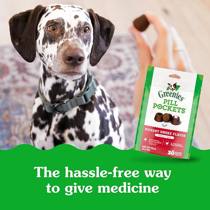 Greenies Pill Pockets for Dogs, Large Size Soft Dog Treats, Hickory Smoke Flavor, 15.8 oz. Pouch