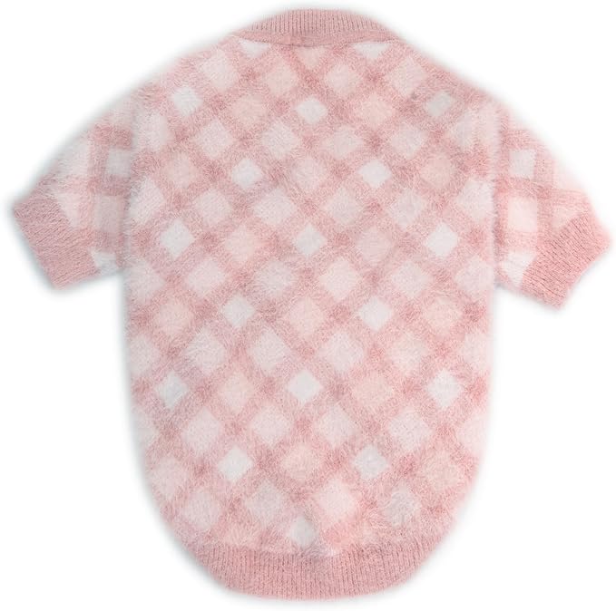 Dog Sweater, Sweaters for Small Dogs, Warm Soft Pet Clothes for Puppy, Medium Large Cat, Dogs Girl or Boy, Dog Shirt for Winter Christmas (Pink, Small)