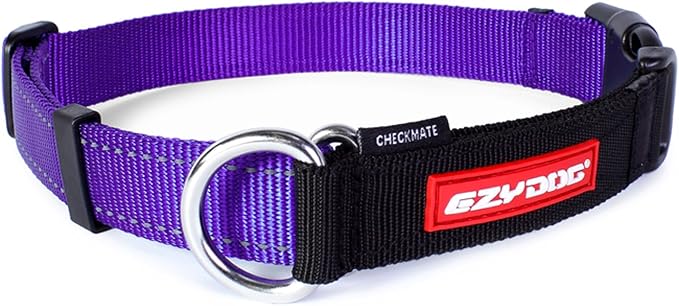 EzyDog Checkmate Martingale Collar for Dogs - Small, Purple