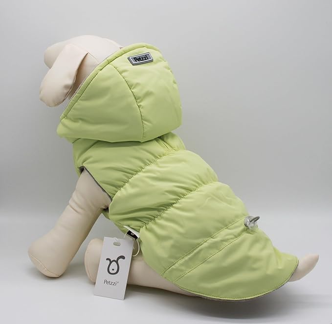 Warm Dog Coat Jacket with Detachable Hood Harness Hole Winter Coat Pet Clothes Dog Cold Weather Coats Cozy Snow Jacket Vest for Small Medium Large Dogs - Blake (Mint, Small)