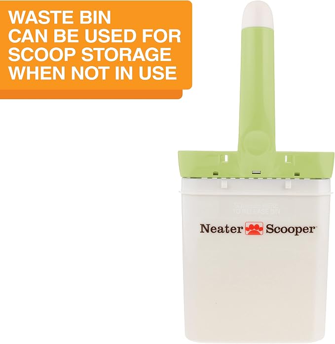 Neater Pet Brands Neater Scooper Standard Cat Litter Scoop, 195 Refill Bags – Mess-Free Cat Litter Scooper with Bag, Spill-Proof Kitty Box Sifter, Bin Doubles as Scoop Holder, For Single-Cat Household