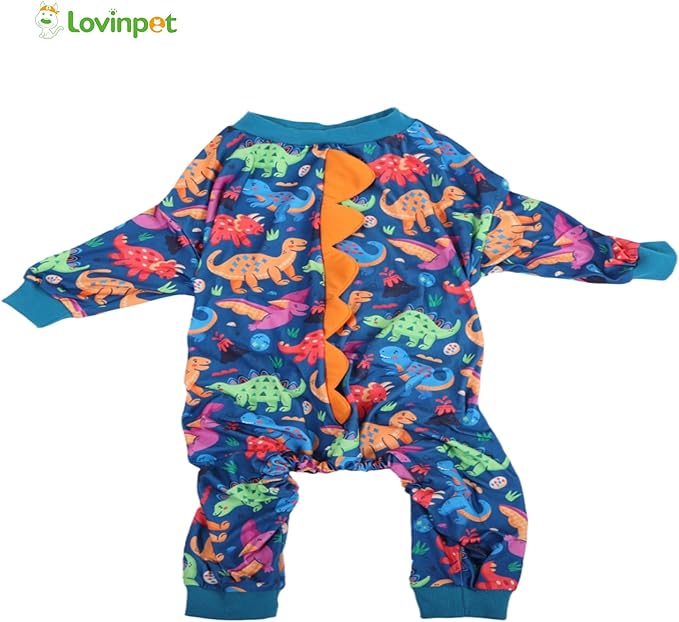 LovinPet Large Dog Pajamas, Four-Leg Stretch Onesie Bodysuit, Lightweight UV-Shielding Pajamas, Anti-Lick Calming Recovery Suit for Surgery, Pull-On for Medium and Large Breeds,Green,3XL