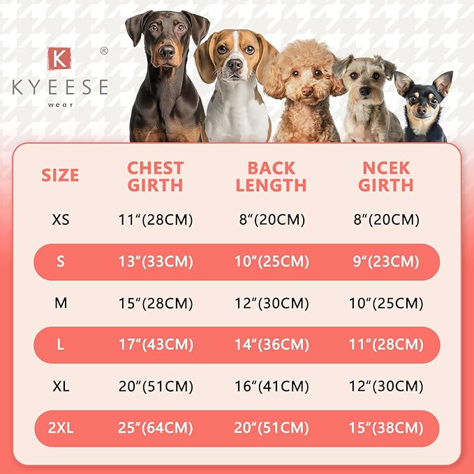 KYEESE Dog CoatsTurtleneck Stretchy Pet Pjs Dog Sweater Super Soft Warm Material Dogs Pajamas with Bowtie Pet Onesie for Small Dogs Cold Weather Coat, Khaki,L