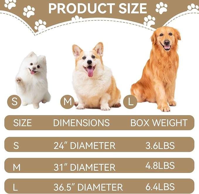 Athena Collection Washable Small Dog Bed, Cat Bed for Indoor Cats, 24 Inches Fluffy Faux Fur Round Pet Bed Calming Cozy Soft Warming Donut for Small Dog Puppy Kitten, Pink