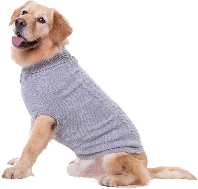 Dog Sweater for Small, Medium, Large Dogs - Warm Winter Classic Turtleneck Pet Clothes Coat for Puppies, Cats - Cute Christmas Sweaters for Girls Boys