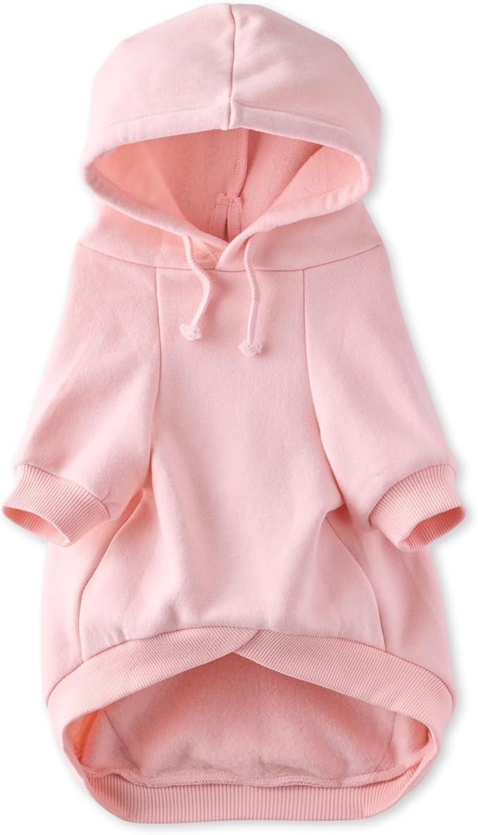 Rocky II - The Extra Comfy Hoodie, Organic Cotton and Recycled Poly Dog Hoodie Pet Coat Sweater for Small, Medium, Large Dogs, Pink, X-Large