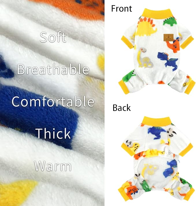 XPUDAC Dog Pajamas Fleece Dog Sweaters for Small Medium Dogs Girl Boy Soft Warm Pet Clothes for Doggie Winter Christmas(X-Small)