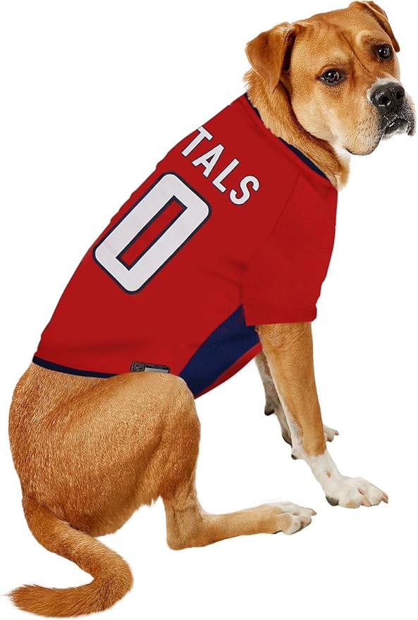 NHL Washington Capitals Jersey for Dogs & Cats, Small. - Let Your Pet Be A Real NHL Fan!