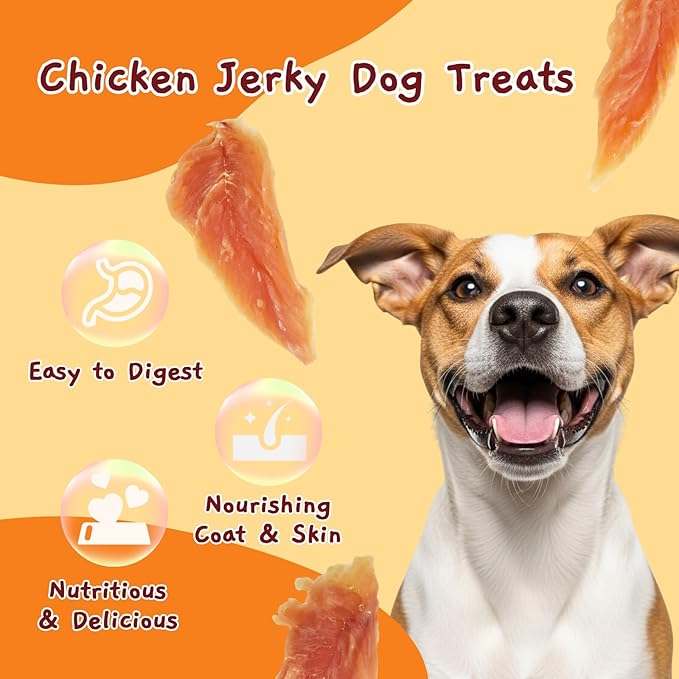 Jungle Calling Dog Treats, Chicken Jerky for Dogs, High Protein Slow Roasted Chewy Training Treats for Medium and Large Dogs, 21.2 oz