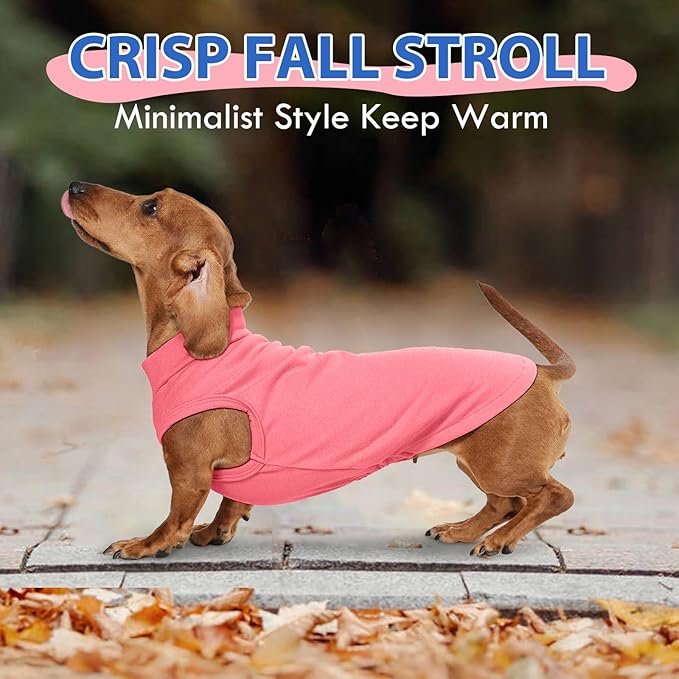 Dog Fleece Vest - Rosered, S - Warm and Stretchable Sweatshirt | Sleeveless Lightweight Sweater, Pullover Design for Small Dogs, Chihuahua Clothes, Papillon, Pomeranian