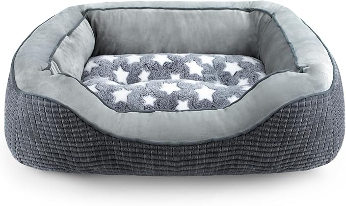 SIWA MARY Dog Beds for Large Dogs, Washable Dog Sofa Bed with Wide Sides, Pentagram Pattern Design, Durable Pet Cuddler Beds, Warming Soft Orthopedic Cat Beds for Pet Sleeping, Non-Slip Bottom