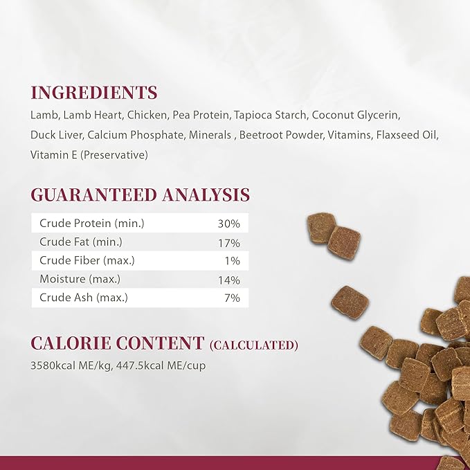 Herz Air-Dried Dog Food Lamb & Duck Liver Recipe 2.2 lb, All-Natural, High-Protein, Grain-Free, Limited Ingredients, Complete & Balanced, Premium Canine Cuisine