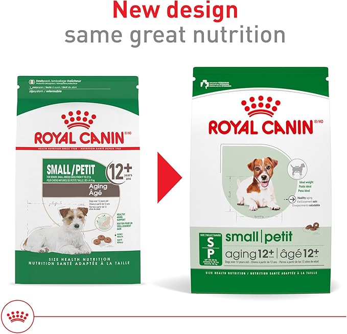 Royal Canin Size Health Nutrition Small Aging 12+ Senior Dry Dog Food, 12 lb Bag