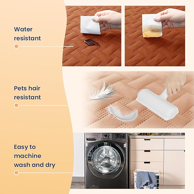 gogobunny 100% Double Sided Waterproof Dog Blanket Soft Pet Bed Cover Reversible Protect Furniture Couch Sofa Car for Puppy Cat Kids (Dark Pumpkin/Light Pumpkin, 30x70 Inch (Pack of 1))