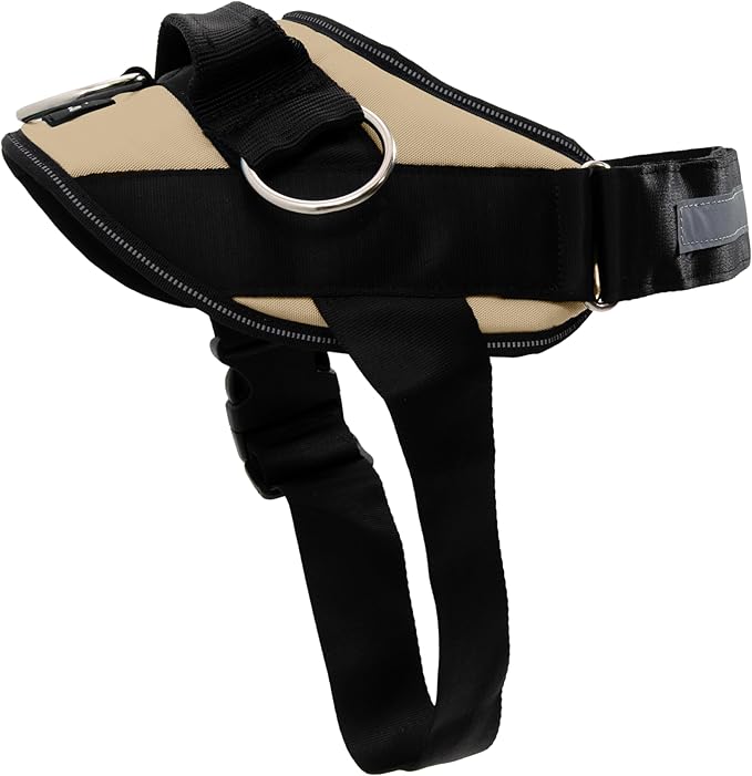 ShawnCo Essential Dog Harness, No-Pull Pet Vest with 3 Leash Clips, No Choke, Reflective, Adjustable and Padded, for Easy Walking and Training for Small, Medium and Large Dogs (Driftwood, XS)