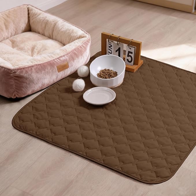 gogobunny 100% Double-Sided Waterproof Dog Bed Cover Pet Blanket Sofa Couch Furniture Protector for Puppy Large Dog Cat, Reversible (30x30 Inch (Pack of 1), Dark Chocolate/Light Chocolate)